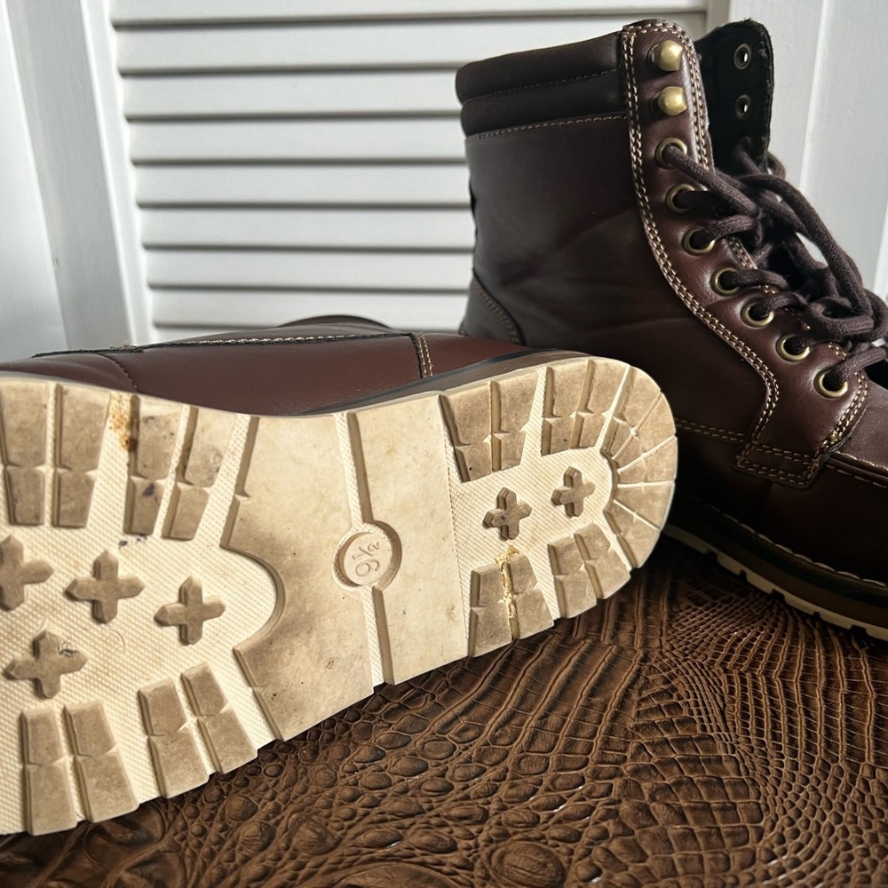 Target Brown Rugged Leather Boots